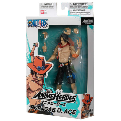 Action Figure One Piece Bandai Anime Heroes: Portgas D. Ace 17 cm-1