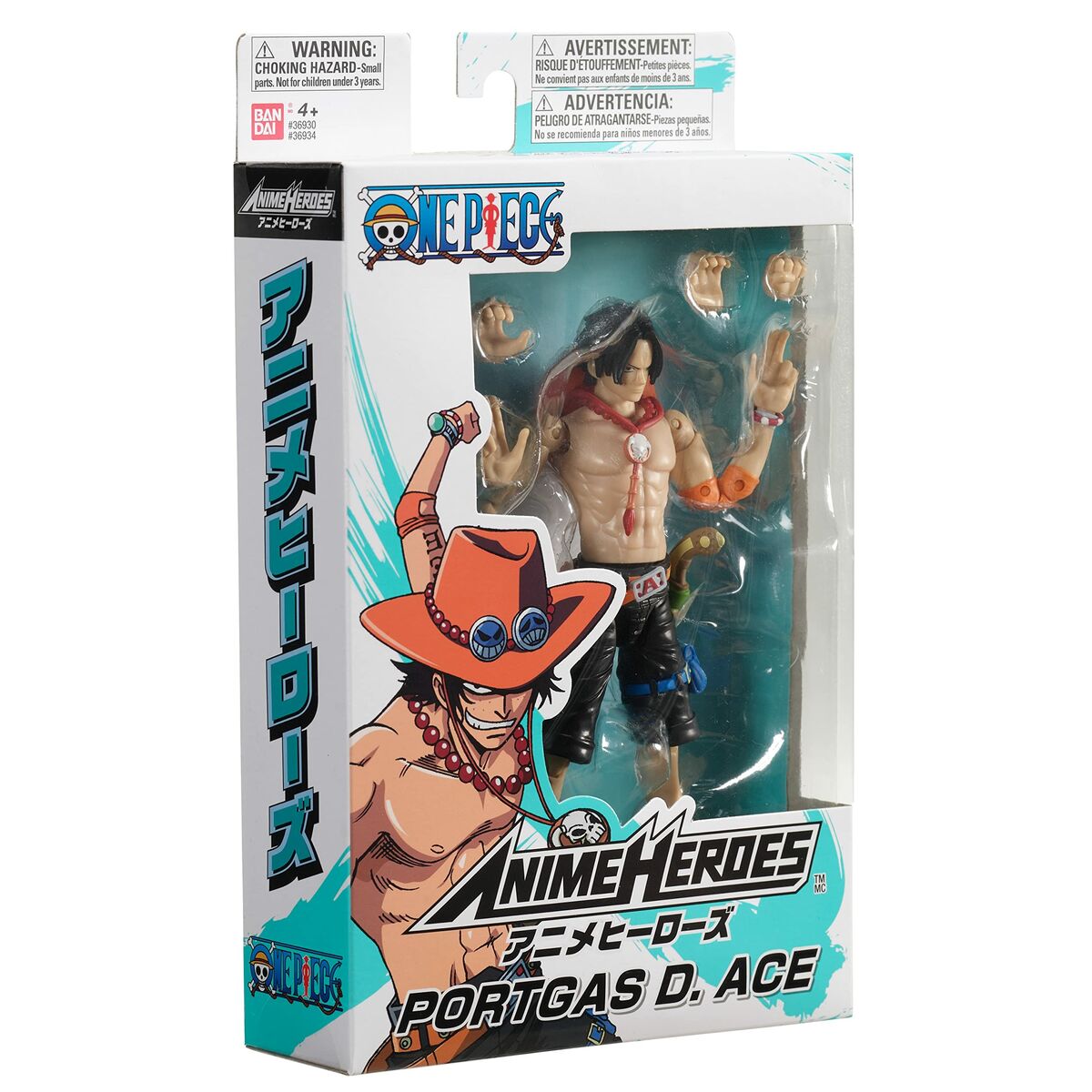 Action Figure One Piece Bandai Anime Heroes: Portgas D. Ace 17 cm-3