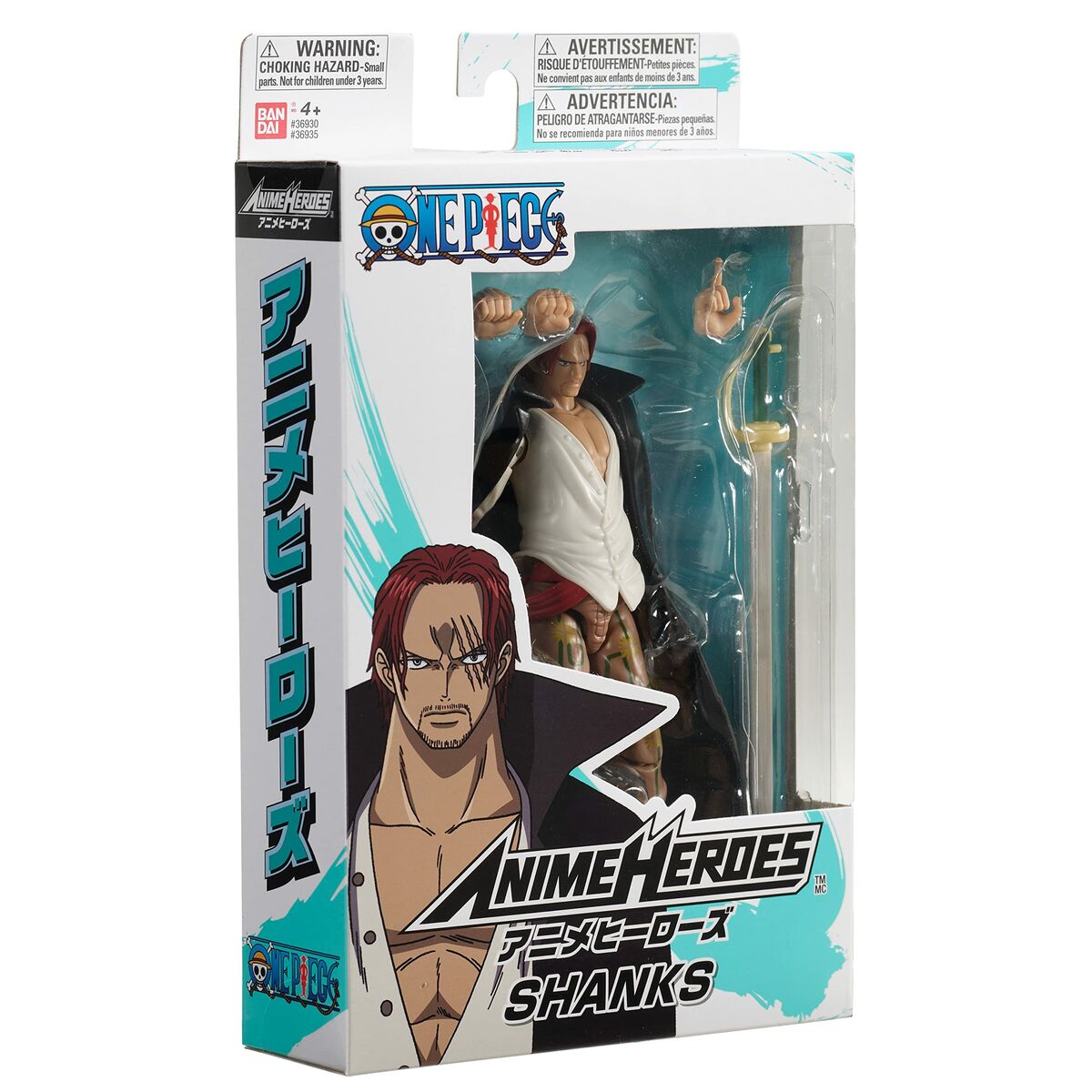 Action Figure One Piece Bandai Anime Heroes: Shanks 17 cm-4