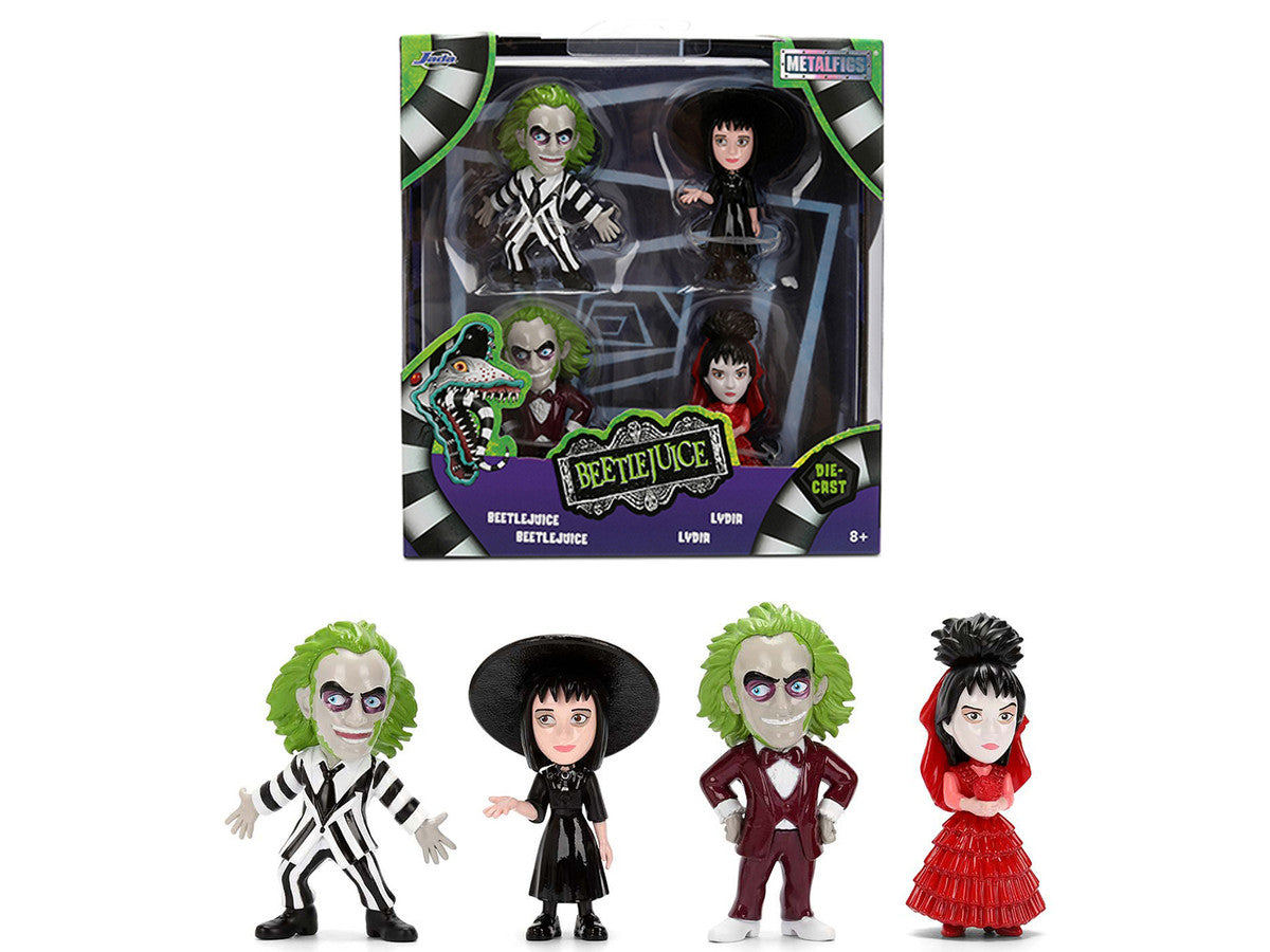 Set of 4 Diecast Figures "Beetlejuice" (1988) Movie "Metalfigs" Series by Jada-4